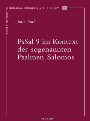cover image of PsSal 9 im Kontext der sogenannten Psalmen Salomos